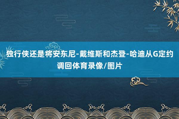 独行侠还是将安东尼-戴维斯和杰登-哈迪从G定约调回体育录像/图片