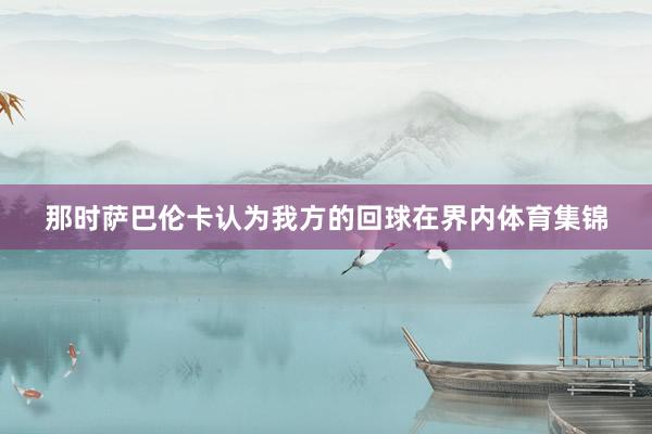 那时萨巴伦卡认为我方的回球在界内体育集锦