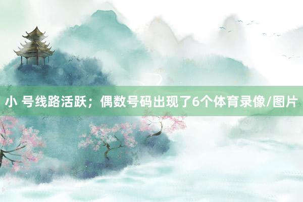 小 号线路活跃；偶数号码出现了6个体育录像/图片