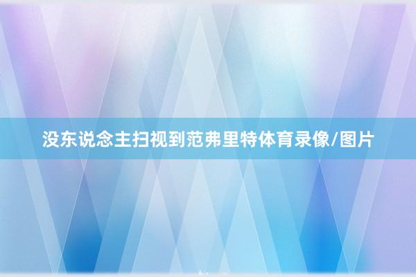 没东说念主扫视到范弗里特体育录像/图片