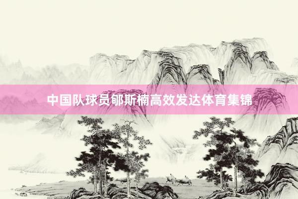 中国队球员郇斯楠高效发达体育集锦