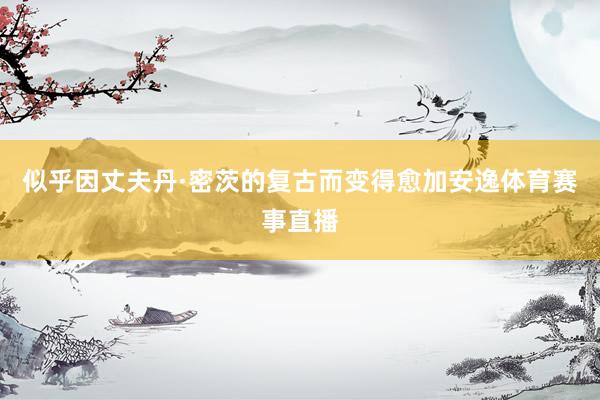 似乎因丈夫丹·密茨的复古而变得愈加安逸体育赛事直播