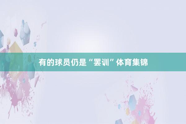 有的球员仍是“罢训”体育集锦
