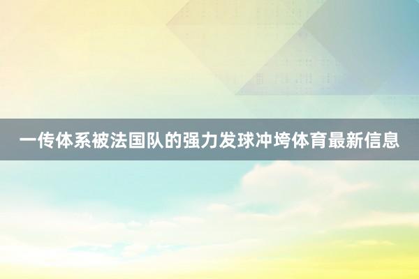 一传体系被法国队的强力发球冲垮体育最新信息