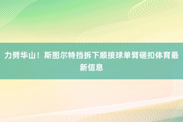 力劈华山！斯图尔特挡拆下顺接球单臂砸扣体育最新信息