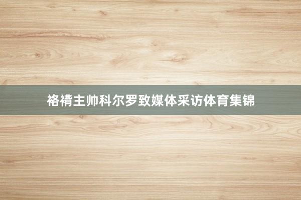 袼褙主帅科尔罗致媒体采访体育集锦