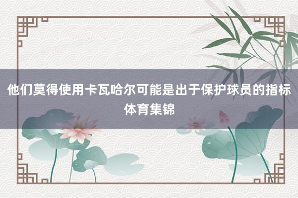 他们莫得使用卡瓦哈尔可能是出于保护球员的指标体育集锦