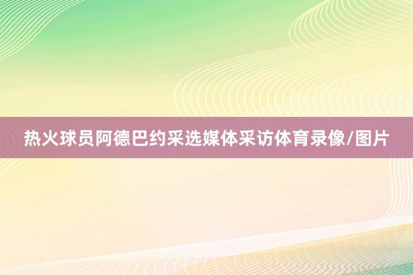 热火球员阿德巴约采选媒体采访体育录像/图片