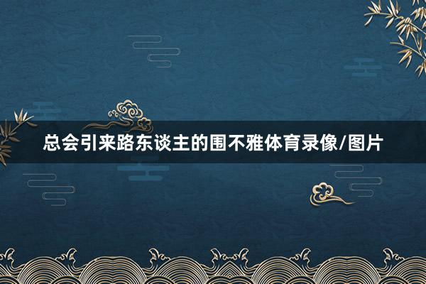 总会引来路东谈主的围不雅体育录像/图片