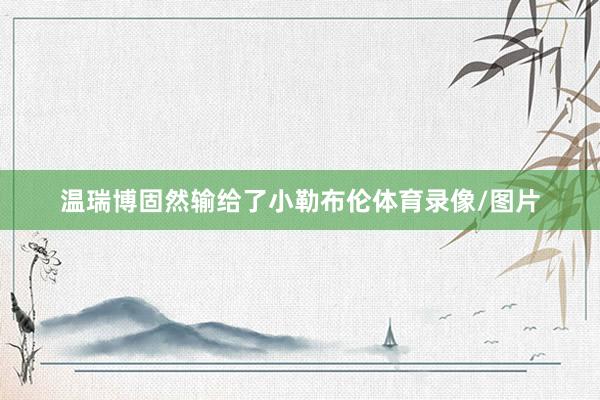 温瑞博固然输给了小勒布伦体育录像/图片