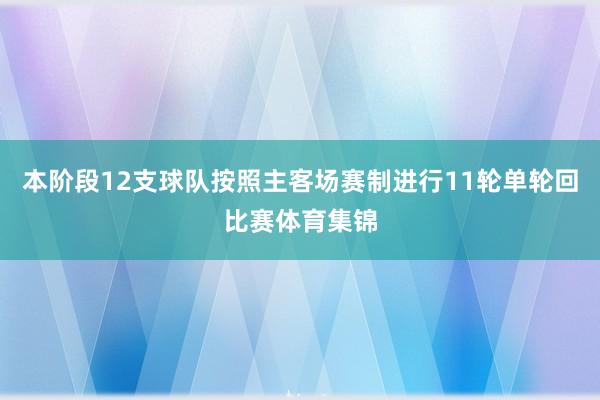 本阶段12支球队按照主客场赛制进行11轮单轮回比赛体育集锦