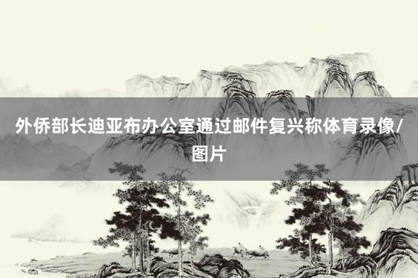 外侨部长迪亚布办公室通过邮件复兴称体育录像/图片